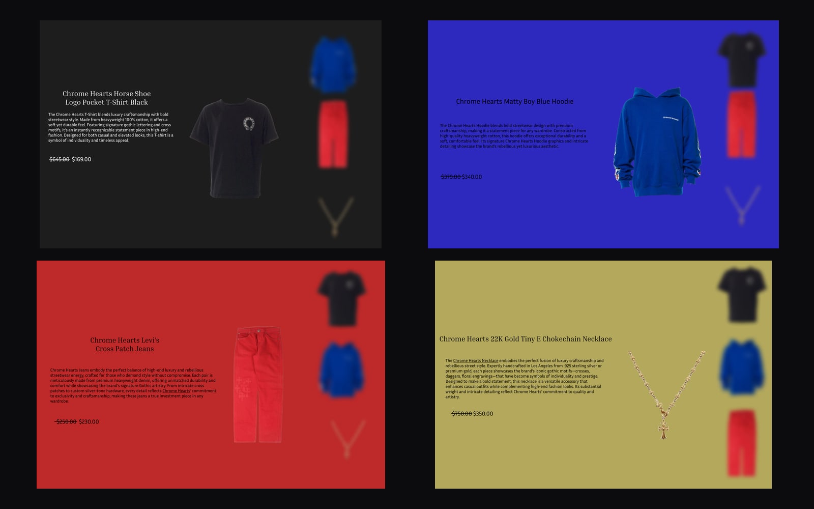 Chrome Hearts Concept — Best-seller carousel
